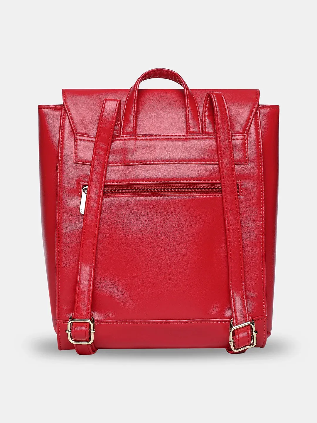 Caprese Merida Backpack Large Printed Women'S Bag Red