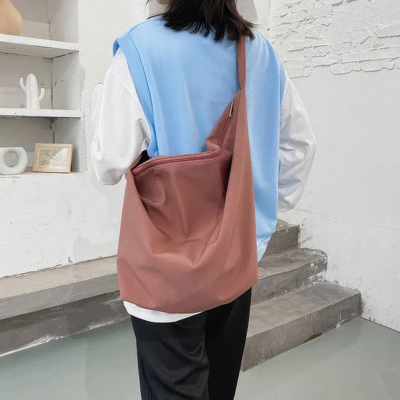 Nylon shoulder and crossbody bag